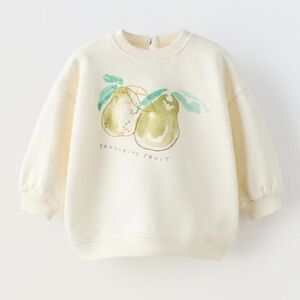 NWT Zara pear sweatshirt 3-6M